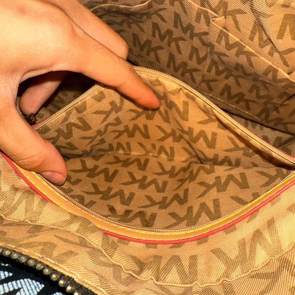 Michael Kors Black and Tan Logo Tote - Picture 5 of 6